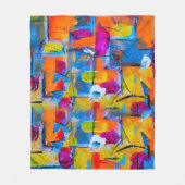 Farbenfrohe Graffiti Art Fleecedecke (Vorderseite)