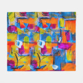 Farbenfrohe Graffiti Art Fleecedecke (Vorderseite (Horizontal))