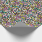 Farbenfrohe Graffiti Art Geschenkpapier (Ecke)