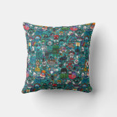 Farbenfrohe Graffiti Art Kissen (Rückseite)