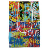 Farbenfrohe Graffiti Art Mittlere Geschenktüte (Rückseite)