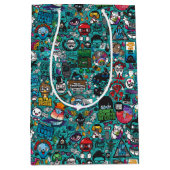 Farbenfrohe Graffiti Art Mittlere Geschenktüte (Vorderseite)