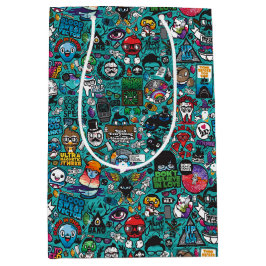 Farbenfrohe Graffiti Art Mittlere Geschenktüte