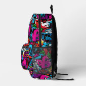 Farbenfrohe Graffiti Art Name gedruckter Rucksack (Rechts)