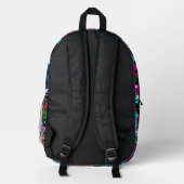Farbenfrohe Graffiti Art Name gedruckter Rucksack (Rückseite)