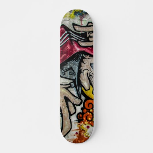 Farbenfrohe Graffiti Art Skateboard (Vorne)