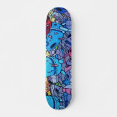 Farbenfrohe Graffiti Art Skateboard (Vorne)