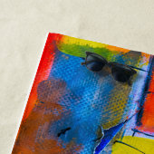 Farbenfrohe Graffiti Art Strandtuch (Beispiel)