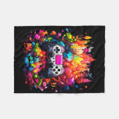 Farbenfrohe Graffiti Gefärbte Krawatte Splash Vide Fleecedecke (Vorderseite (Horizontal))