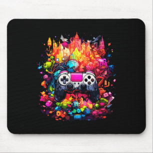 Farbenfrohe Graffiti Gefärbte Krawatte Splash Vide Mousepad