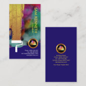 Farbenfrohe Graffiti Grunge Wall Gold Malwalze Visitenkarte (Vorne/Hinten)