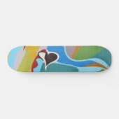 Farbenfrohe Graffiti Herzstück Art Skateboard (Horizontal)
