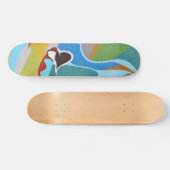 Farbenfrohe Graffiti Herzstück Art Skateboard (Horizontal)