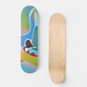 Farbenfrohe Graffiti Herzstück Art Skateboard (Vorderseite)