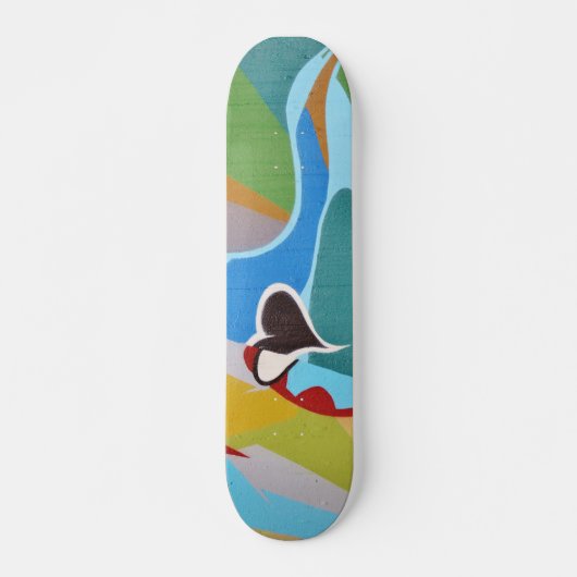 Farbenfrohe Graffiti Herzstück Art Skateboard (Vorne)