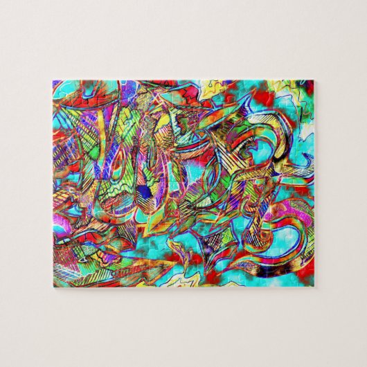 Farbenfrohe Graffiti Letters Puzzle (Horizontal)