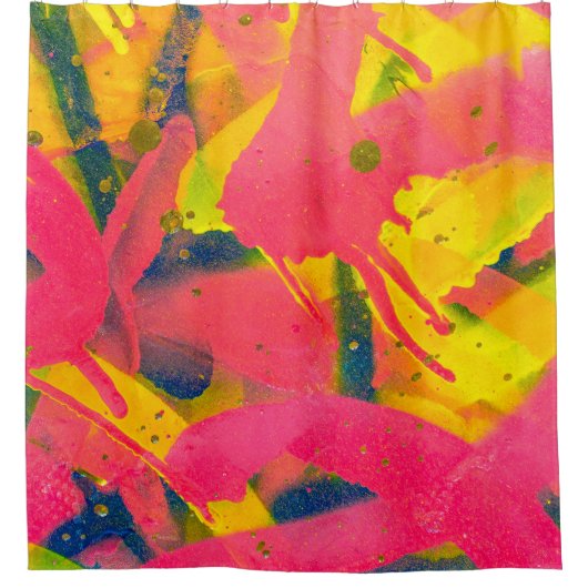 Farbenfrohe Graffiti. Schließen abstrakter Street  Duschvorhang (Vorderseite)