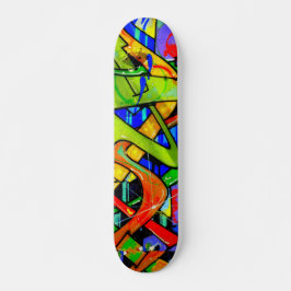 Farbenfrohe Graffiti-Skateboard Skateboard