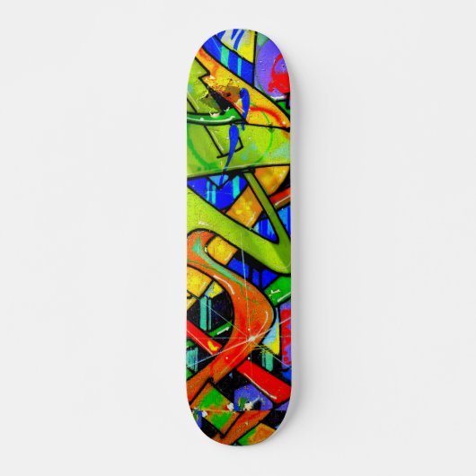 Farbenfrohe Graffiti-Skateboard Skateboard (Vorne)