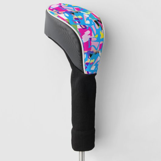 Farbenfrohe Graffiti Splash Golf Headcover (angewinkelt)