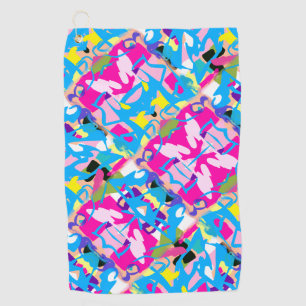 Farbenfrohe Graffiti Splash Golfhandtuch