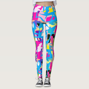 Farbenfrohe Graffiti Splash Leggings