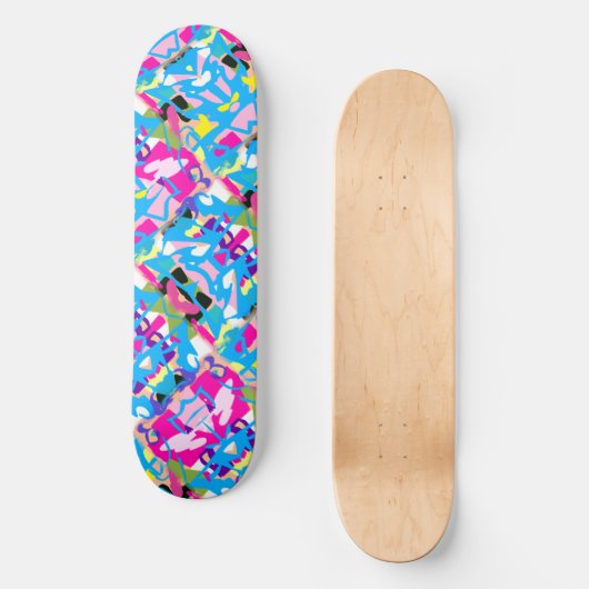Farbenfrohe Graffiti Splash Skateboard (Vorderseite)
