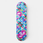 Farbenfrohe Graffiti Splash Skateboard (Vorderseite)