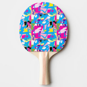 Farbenfrohe Graffiti Splash Tischtennis Schläger