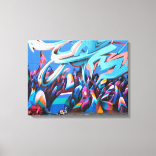Farbenfrohe Graffiti Street Art Leinwanddruck