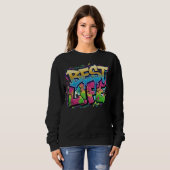 Farbenfrohe Graffiti Style Motivierend Wear Sweatshirt (Vorne ganz)