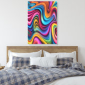 Farbenfrohe Grafik-Design Leinwanddruck (Insitu (Schlafzimmer))