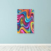 Farbenfrohe Grafik-Design Leinwanddruck (Insitu (Holzboden))