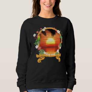Farbenfrohe Grafik-Key West Sommerurlaub Reise Sweatshirt