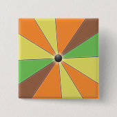 Farbenfrohe Grafische Beams Orange Button (Vorderseite)