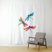 Farbenfrohe grafische Muster Dragonfly Funny Flyin Wandteppich (Beispiel)