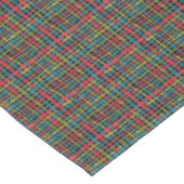 Farbenfrohe, grafische Webenstücke Tischdecke (Schrägansicht)