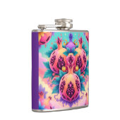 Farbenfrohe Granatapfel Flachmann (Rechts)