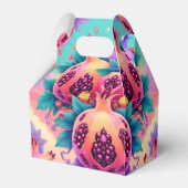 Farbenfrohe Granatapfel Geschenkschachtel (Rückseite)