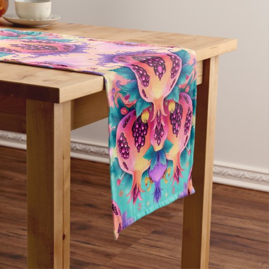 Farbenfrohe Granatapfel Kurzer Tischläufer (Beispiel)