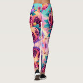 Farbenfrohe Granatapfel Leggings (Rückseite)