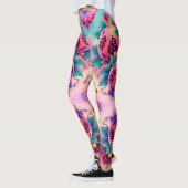 Farbenfrohe Granatapfel Leggings (Links)