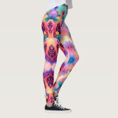 Farbenfrohe Granatapfel Leggings (Rechts)