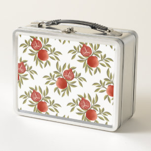 Farbenfrohe Granatapfel-Muster-Lunchbox Metall Brotdose