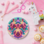 Farbenfrohe Granatapfel Pappteller (Party)