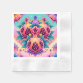 Farbenfrohe Granatapfel Serviette (Vorderseite)