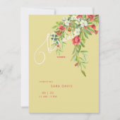 Farbenfrohe Granatapfel Toskanisch Gelb & Rot Brid Einladung (Vorderseite)