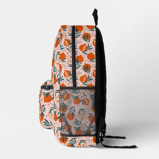 Farbenfrohe Granatapfelmuster Bedruckter Rucksack (Rechts)