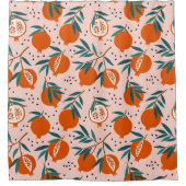 Farbenfrohe Granatapfelmuster Duschvorhang (Vorderseite)