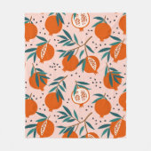 Farbenfrohe Granatapfelmuster Fleecedecke (Vorderseite)